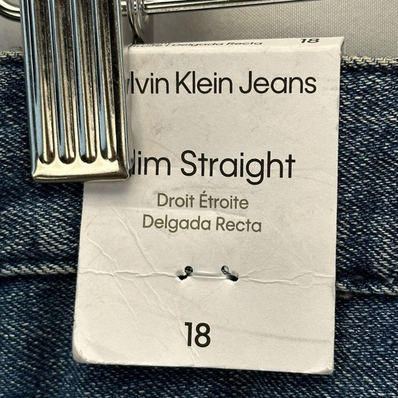 Calvin Klein Jeans Big Boys Slim Straight Distressed 403 Hollis Jeans - size 18 - Picture 15 of 15